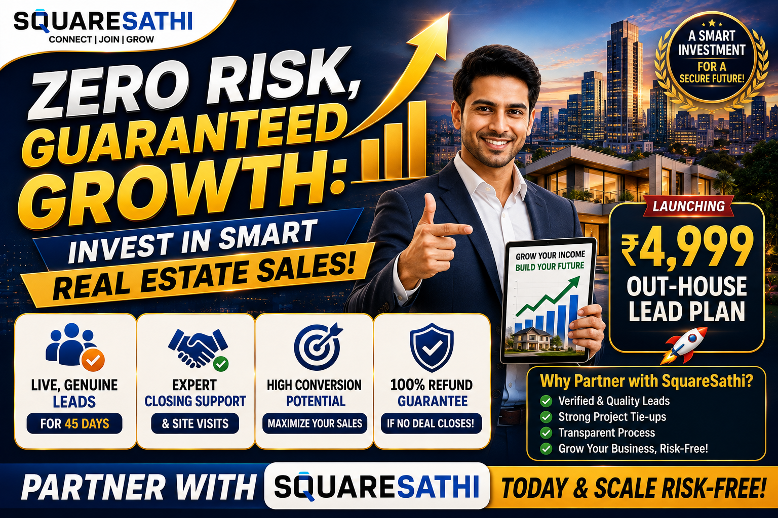 Guaranteed Sales Closure for ₹4,999? The Truth About Squaresathi’s Out House Lead Plan!